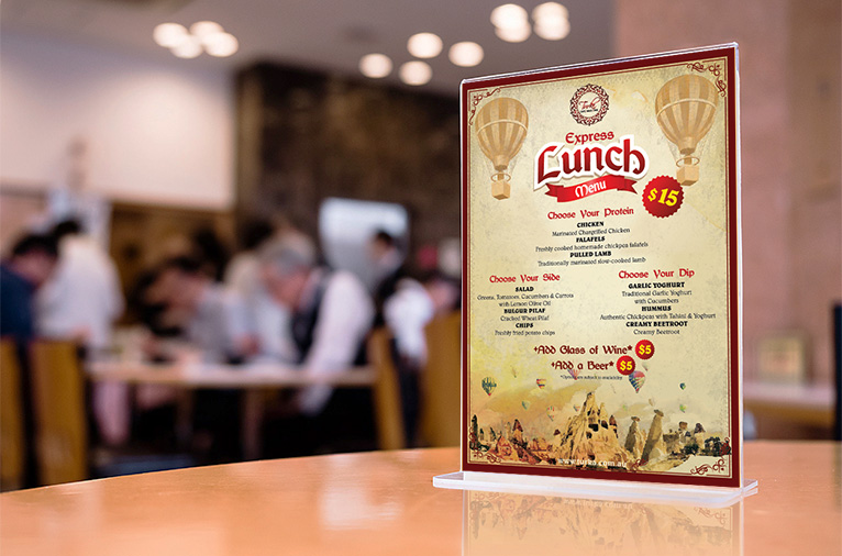 Turka Restaurant & Cafe Menu Designs and Ads - Australia