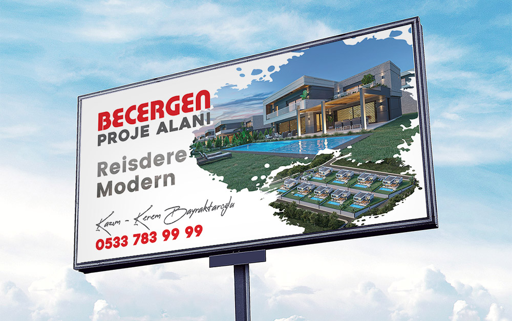Becergen İnşaat Billboard Branda Tasarımı