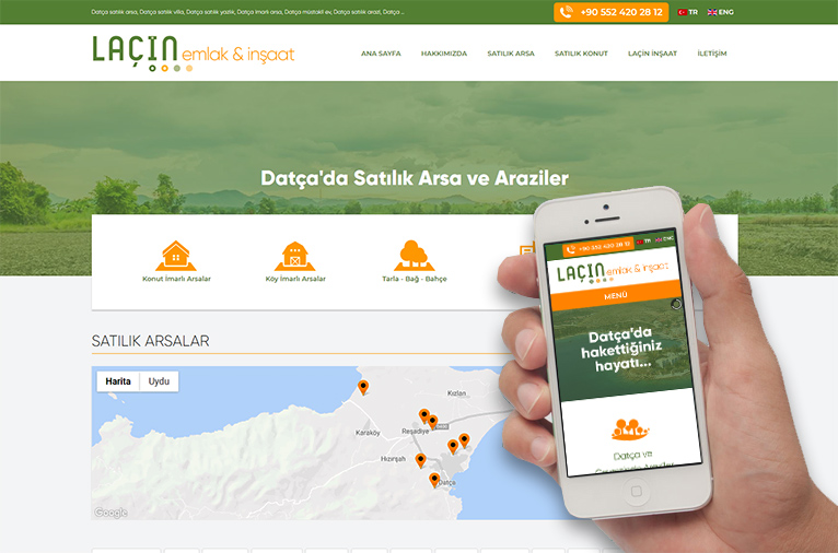 Lacin Real Estate and Construction - Datca Turkey - Responsive Joomla Site